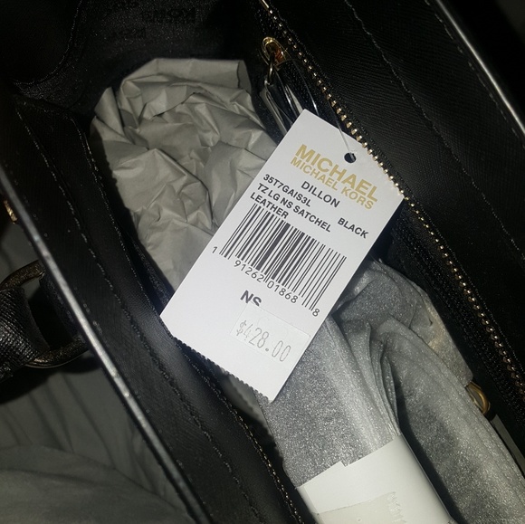 Michael Kors Tote Bag Dillon Satchel Black Large - Picture 5 of 5